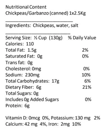 Chickpeas/Garbanzo Beans - Can - Image 4