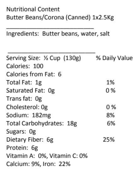 Corona/Butter Beans (Can) - Can - Image 4