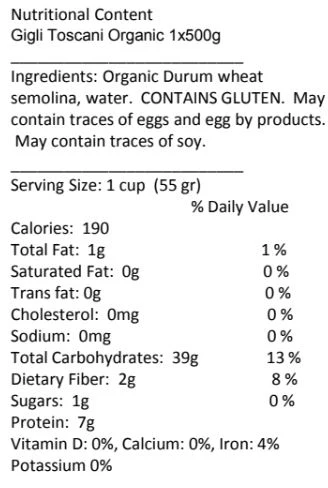 Gigli Toscani Organic Artisan Pasta - Bag - Image 3