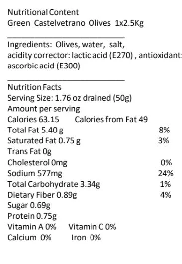 Green Castelvetrano Olives (Unpitted) - Can - Image 3