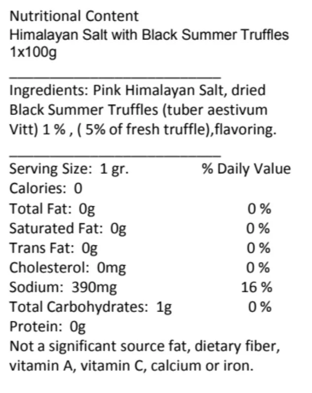 Himalayan Pink Salt With Black Truffles - Jar - Image 3