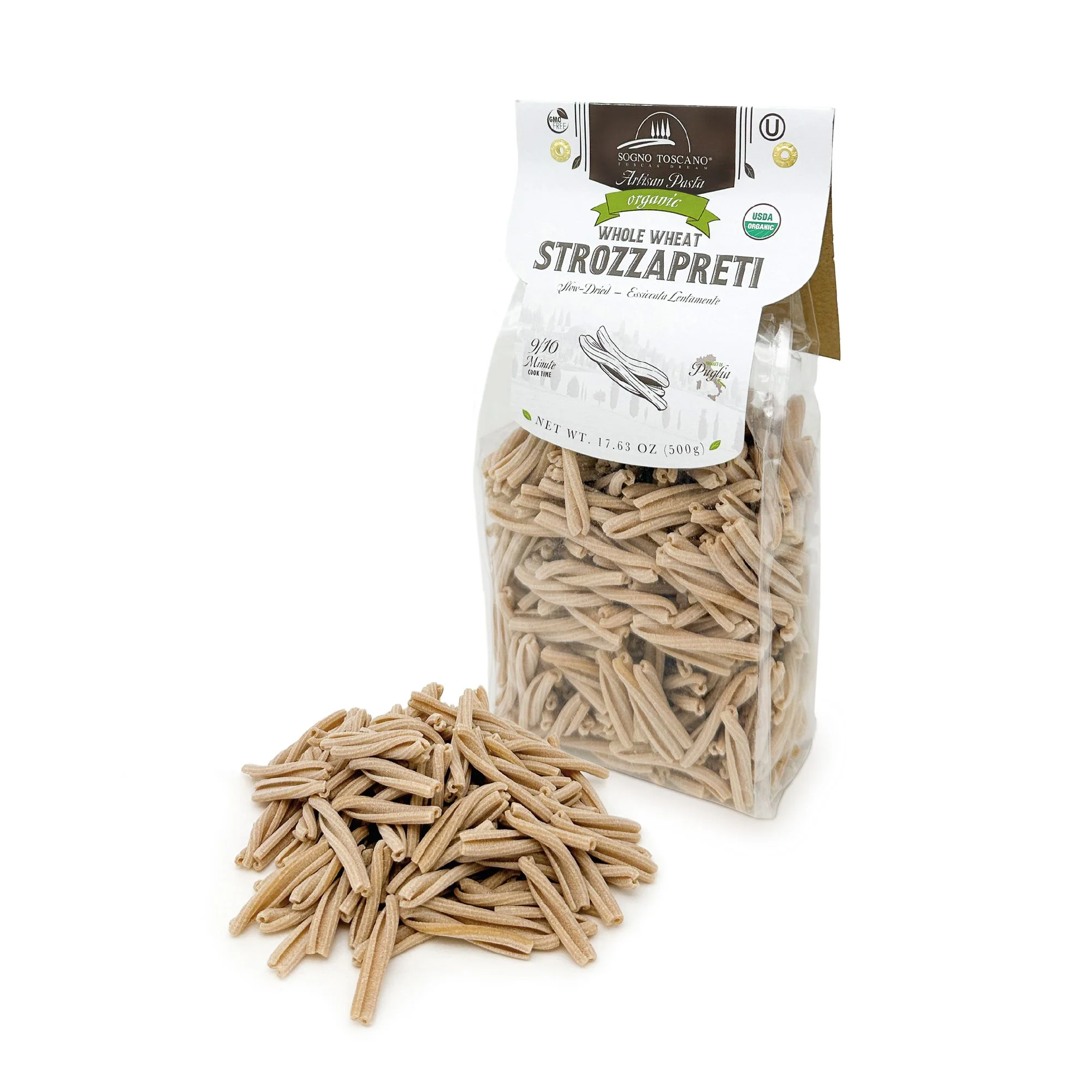 Whole Wheat Strozzapreti - Organic Artisan Pasta