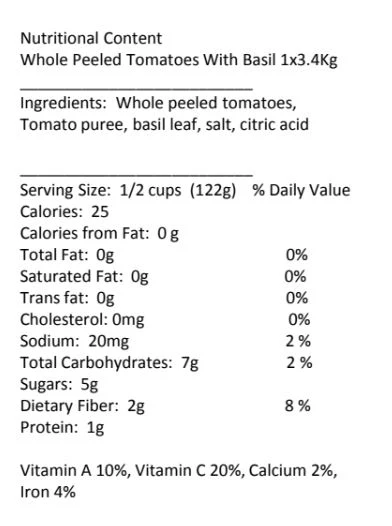 Whole Peeled Tomatoes - (large) Can - Image 4