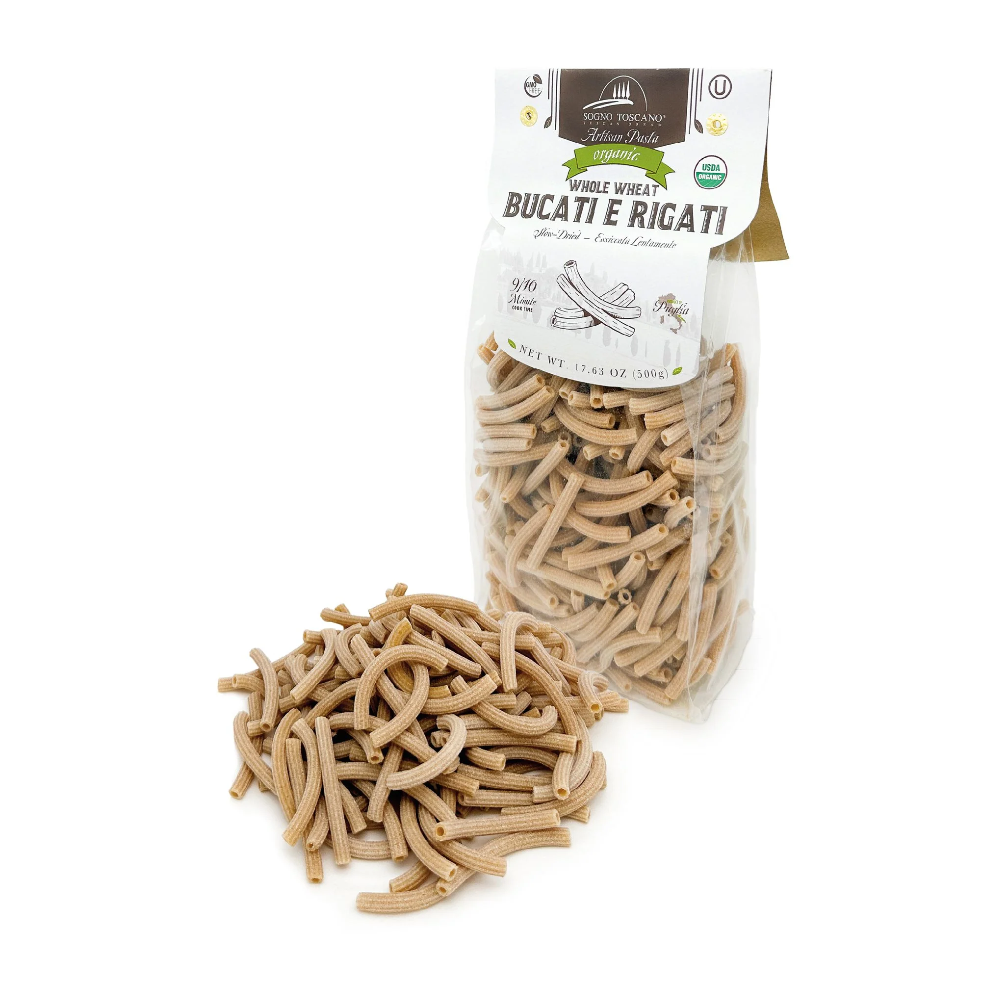 Whole Wheat Bucati e Rigati - Organic Artisan Pasta
